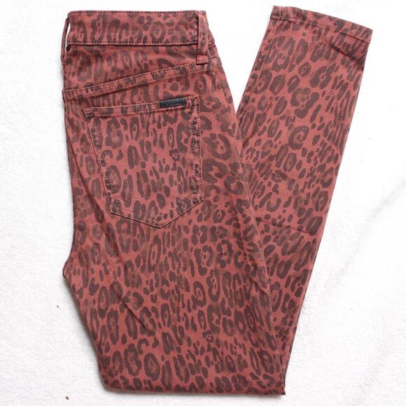Joe’s Jeans The Charlie High Rise Skinny Ankle Leopard Print Jeans Sz 29 - Picture 1 of 8